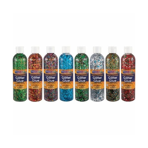 Pacon Glitter Chip Glue, 8oz, Assorted, 8PK PAC8562 - main